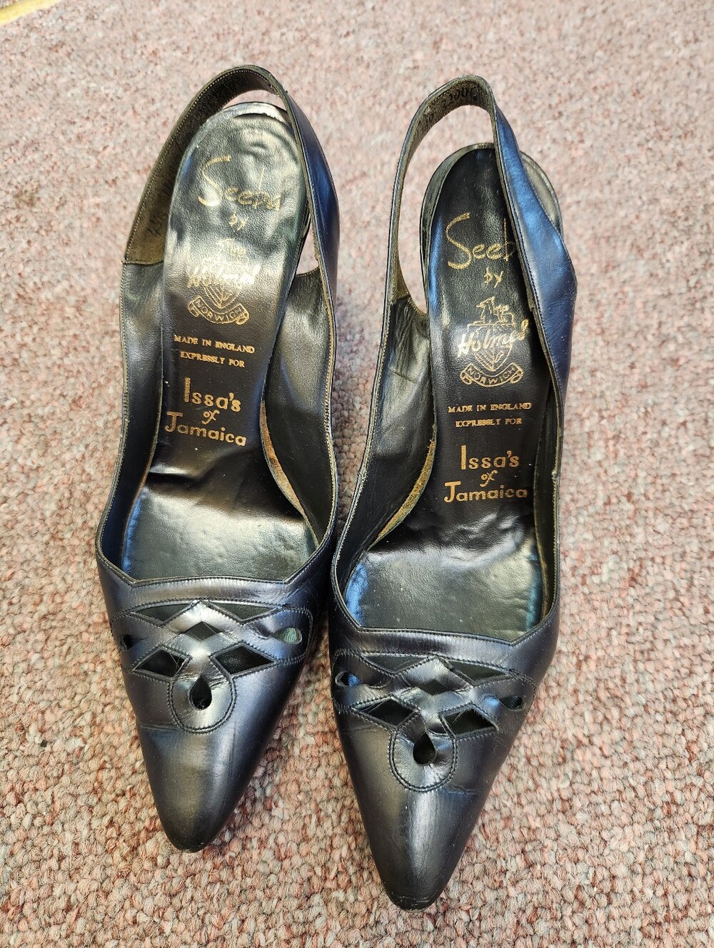 Vintage Black Women's Pointed Toe High Heels